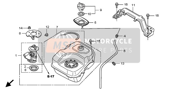 Honda SH125D 2009 TANK für ein 2009 Honda SH125D